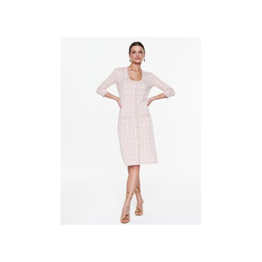 Elisabetta Franchi Sukienka dzianinowa AM-62A-16E2-V550 Różowy Slim Fit Elisabetta Franchi 42 MODIVO