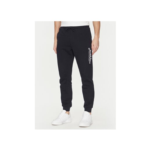 Jack&Jones Spodnie dresowe Gordon 12268768 Granatowy Regular Fit ze sklepu MODIVO w kategorii Spodnie męskie - zdjęcie 178025257