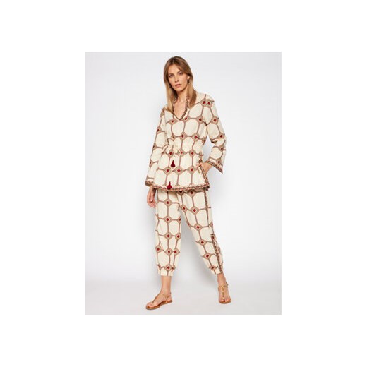 Tory Burch Tunika Embroidered 76789 Beżowy Regular Fit Tory Burch 42 MODIVO