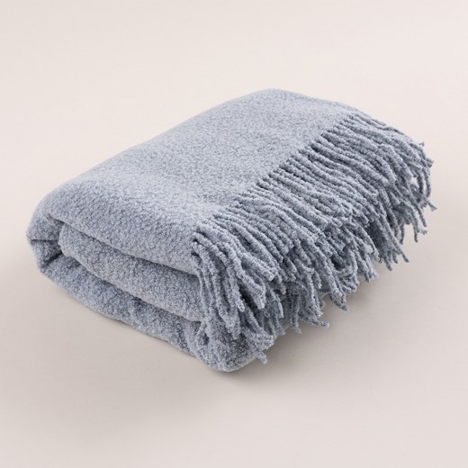 Pled Boucle 140x200 cm dusty blue ze sklepu dekoria.pl w kategorii Koce i pledy - zdjęcie 178027245