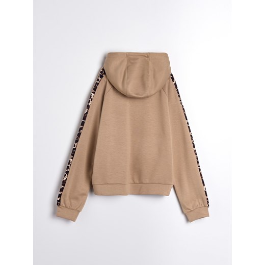 Sinsay - Bluza z zamkiem i dekoracyjną panterką - wielobarwny Sinsay M Sinsay