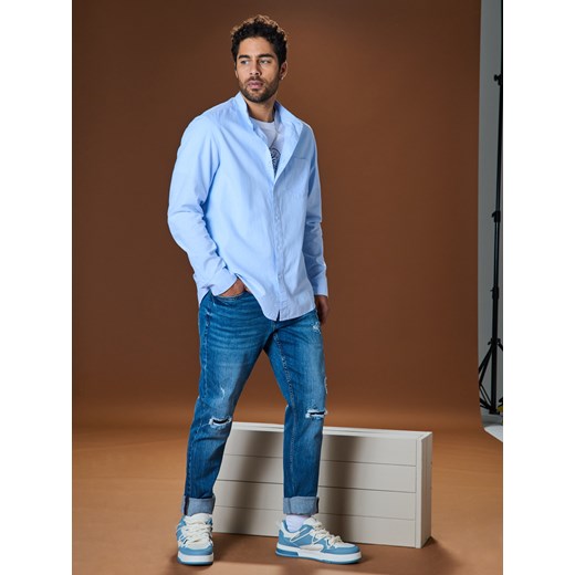 Sinsay - Koszula z długim rękawem - błękitny Sinsay M Sinsay