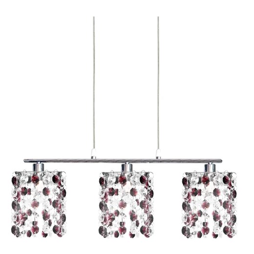 Burgundowe kryształowe lampy wiszące - 4X D215 W2-G71 ze sklepu Edinos.pl w kategorii Lampy wiszące - zdjęcie 178031196