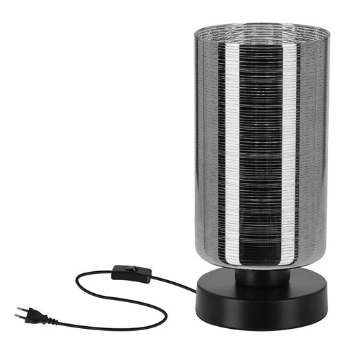 Srebrna szklana lampka gabinetowa - 6X D267 W7-B66 ze sklepu Edinos.pl w kategorii Lampy stołowe - zdjęcie 178031209