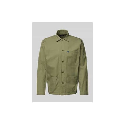 Koszula jeansowa o kroju regular fit z detalem z logo model ‘OSBAR’ ze sklepu Peek&Cloppenburg  w kategorii Koszule męskie - zdjęcie 178031707