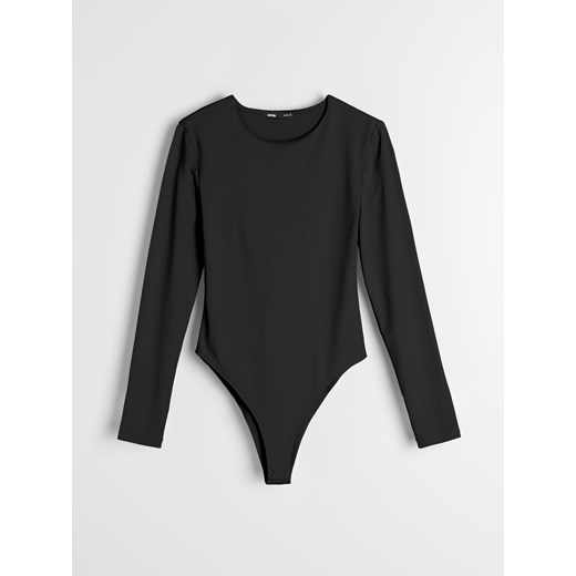 Sinsay - Body z długimi rękawami - czarny Sinsay XL Sinsay