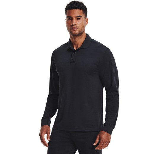 Męski longsleeve treningowy Under Armour UA Tactical Performance Polo 2.0 LS - granatowy ze sklepu Sportstylestory.com w kategorii T-shirty męskie - zdjęcie 178032756