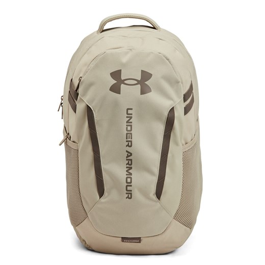 Plecak treningowy uniseks Under Armour UA Hustle 6.0 Backpack - beżowy ze sklepu Sportstylestory.com w kategorii Plecaki - zdjęcie 178033005