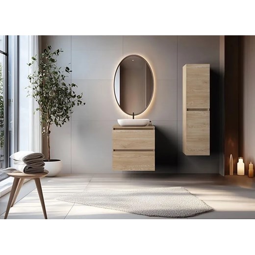 Podwieszany wąski słupek jasny dąb - Rilexo 13X Elior One Size okazja Edinos.pl