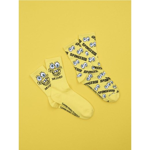 Sinsay - Skarpetki 2 pack SpongeBob - wielobarwny Sinsay 39/42 Sinsay