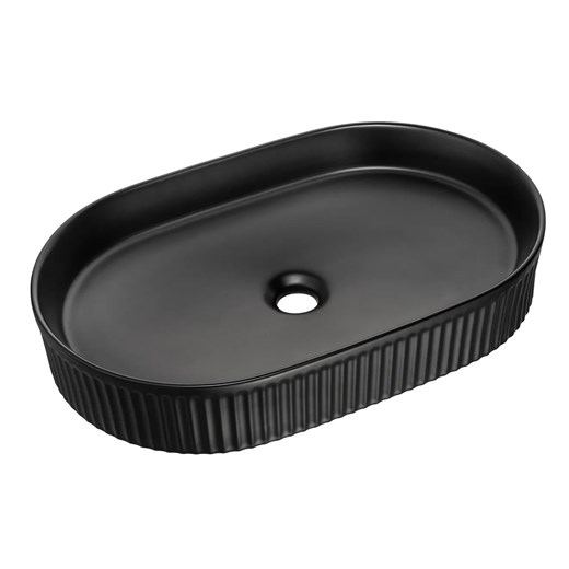 Czarna owalna ceramiczna umywalka - Zofija 3X Elior One Size Edinos.pl