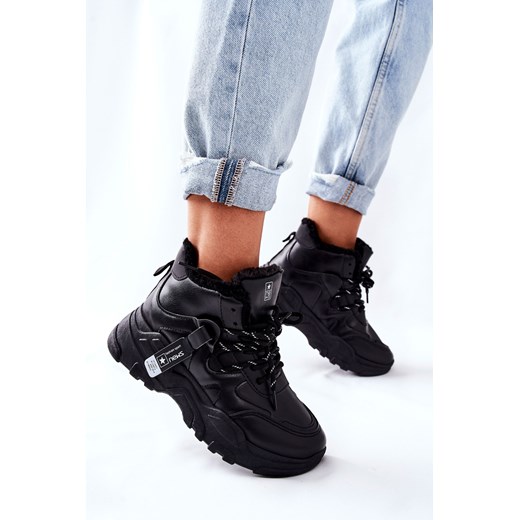 Damskie Ocieplane Sneakersy Śniegowce Czarne Kaphia ze sklepu ZAZOO w kategorii Śniegowce damskie - zdjęcie 178038638