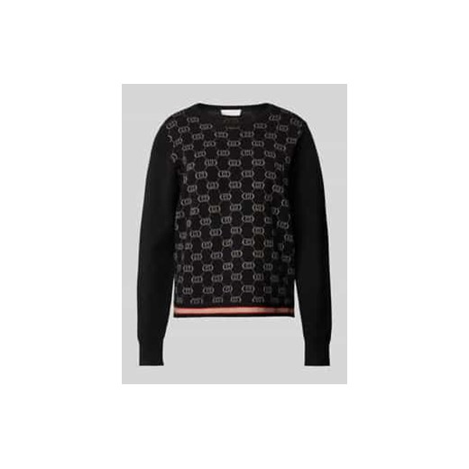 Sweter z dzianiny z detalami z logo ze sklepu Peek&Cloppenburg  w kategorii Swetry damskie - zdjęcie 178038757