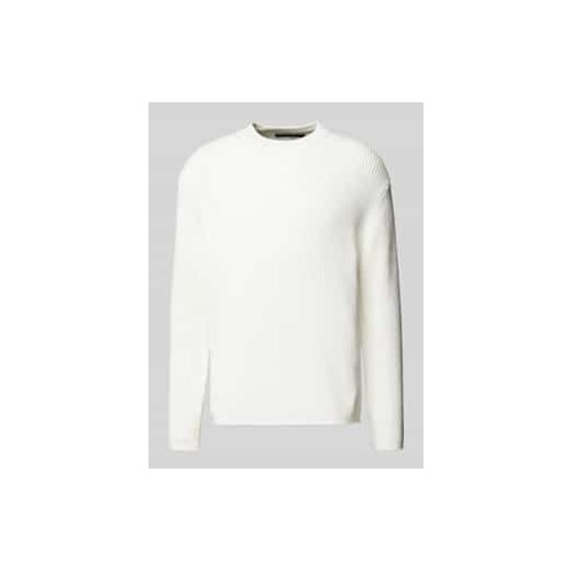 Sweter z dzianiny z okrągłym dekoltem model ‘LEANDO’ ze sklepu Peek&Cloppenburg  w kategorii Swetry męskie - zdjęcie 178039165