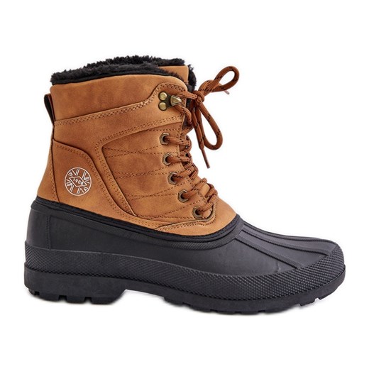 Śniegowce Męskie Lee Cooper LCJ-24-44-2873M Camel brązowe Lee Cooper 43 ButyModne.pl