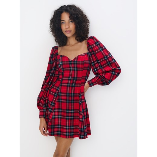 Mohito - Sukienka mini w kratę - czerwony ze sklepu Mohito w kategorii Sukienki - zdjęcie 178046539