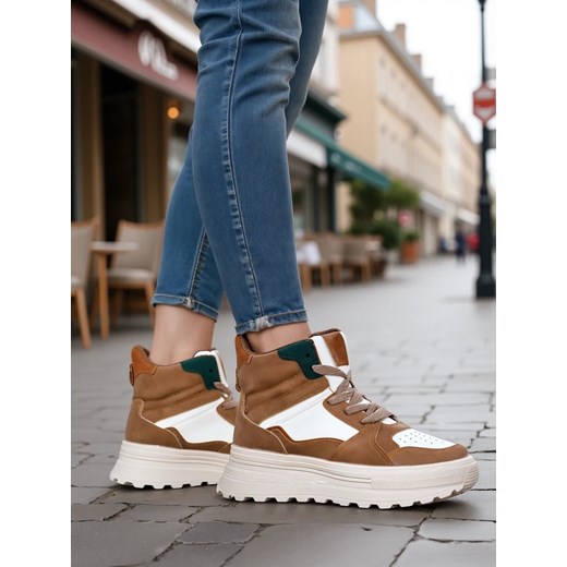 Royalfashion Wysokie damskie buty sportowe Geeky ze sklepu royalfashion.pl w kategorii Buty sportowe damskie - zdjęcie 178050038