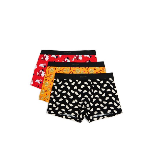 Cropp - 3 pack świątecznych bokserek - pomarańczowy Cropp M wyprzedaż Cropp