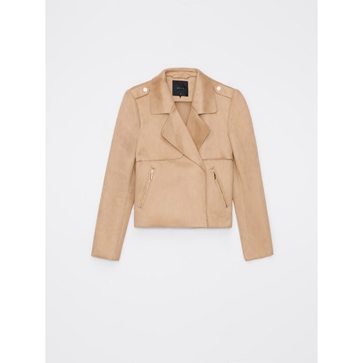 Mohito - Beżowa kurtka bez zapięcia - beżowy Mohito 34 promocyjna cena Mohito