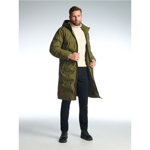 Sinsay - Płaszcz pikowany z kapturem - khaki Sinsay XL okazja Sinsay