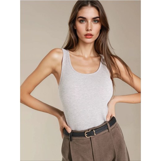 Sinsay - Top - szary - id: 291AI-9MM - marki Sinsay - 178052935 Sinsay - Top - szary ze sklepu Sinsay w kategorii Bluzki damskie - zdjęcie 178052935