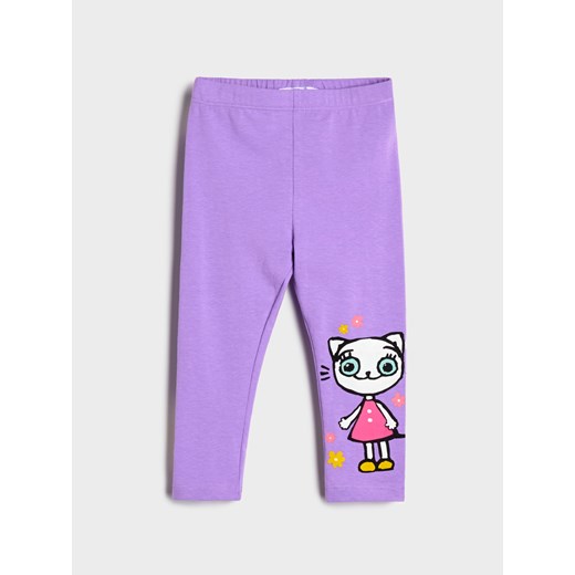 Sinsay - Legginsy 2 pack Kicia Kocia - fioletowy Sinsay 80 Sinsay