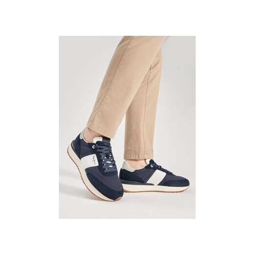 Pepe Jeans Sneakersy Buster Tape PMS60006 Granatowy Pepe Jeans 45 MODIVO