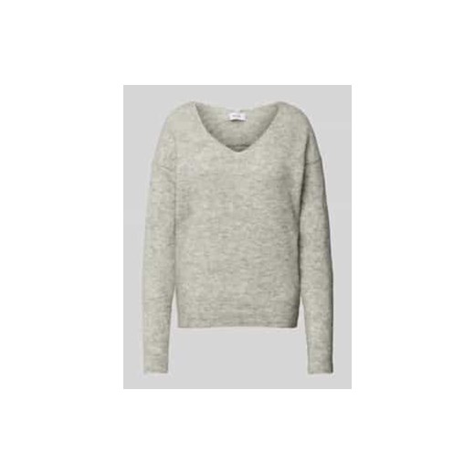 Sweter z dzianiny z dekoltem w serek ze sklepu Peek&Cloppenburg  w kategorii Swetry damskie - zdjęcie 178060976
