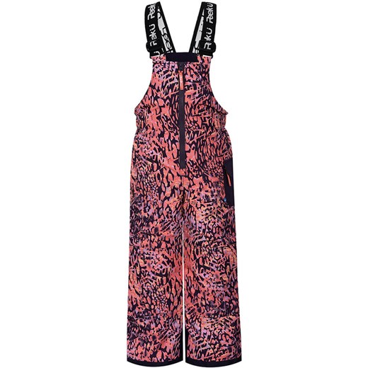 Peek U Spodnie narciarskie &quot;Carina&quot; w kolorze koralowo-czarnym ze sklepu Limango Polska w kategorii Spodnie dziewczęce - zdjęcie 178061605