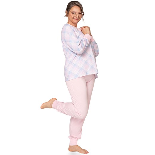 Bawełniana piżama damska Edyta III 258 22, Kolor różowy-wzór, Rozmiar M, MARTEL ze sklepu Intymna w kategorii Piżamy damskie - zdjęcie 178062587