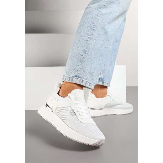 Białe Sneakersy z Siateczkową Cholewką Saramis ze sklepu renee.pl w kategorii Buty sportowe damskie - zdjęcie 178068236
