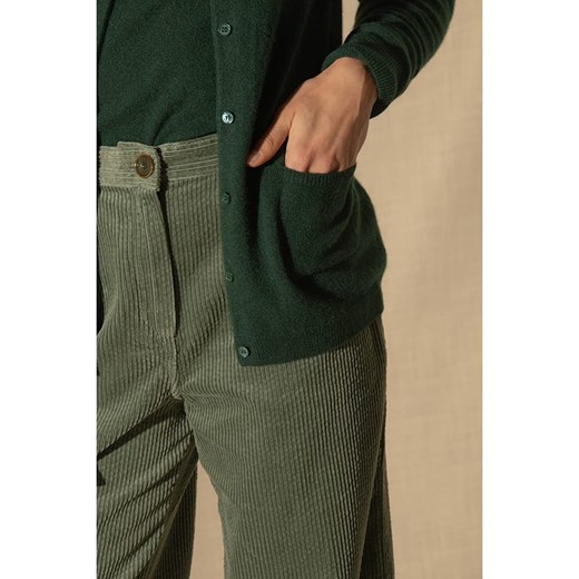 Perfect Cashmere Kaszmirowy kardigan &quot;Amy&quot; w kolorze ciemnozielonym Perfect Cashmere L Limango Polska wyprzedaż