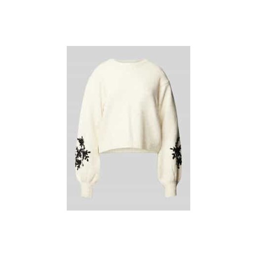 Sweter z dzianiny z wyhaftowanym motywem model ‘Madisan’ ze sklepu Peek&Cloppenburg  w kategorii Swetry damskie - zdjęcie 178069966