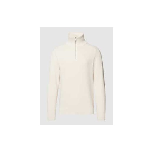 Bluza z kołnierzem z imitacji dzianiny ze sklepu Peek&Cloppenburg  w kategorii Swetry męskie - zdjęcie 178070028