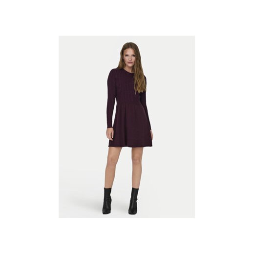 ONLY Sukienka dzianinowa 15306551 Bordowy Regular Fit S MODIVO