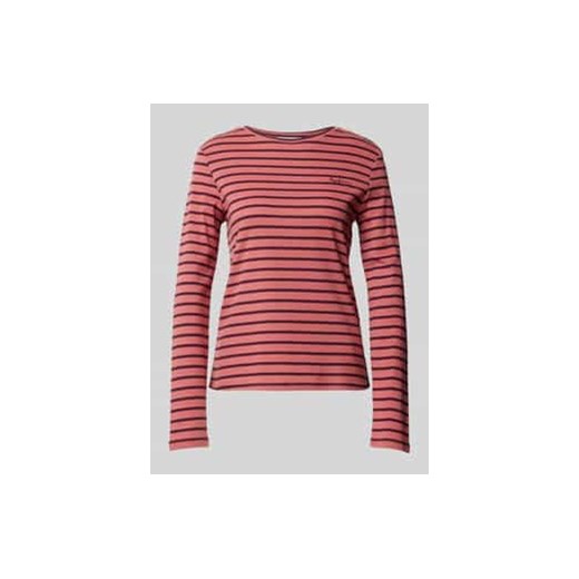 Bluzka z długim rękawem i wyhaftowanym logo model ‘RILEY’ ze sklepu Peek&Cloppenburg  w kategorii Bluzki damskie - zdjęcie 178071609