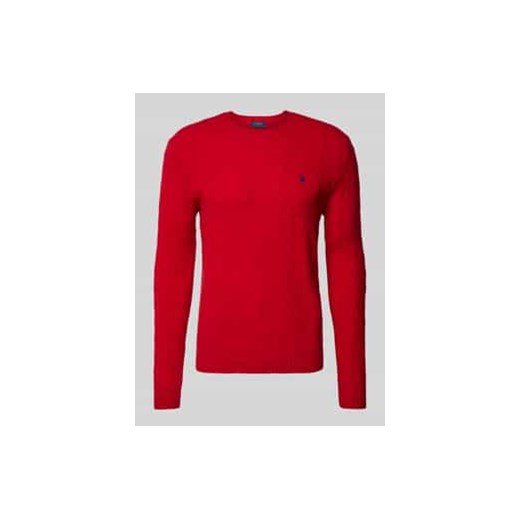 Sweter z wyhaftowanym logo ze sklepu Peek&Cloppenburg  w kategorii Swetry męskie - zdjęcie 178071777