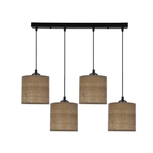 Orzechowa lampa wisząca z czterema kloszami V177 C5-L39 ze sklepu Edinos.pl w kategorii Lampy wiszące - zdjęcie 178072197