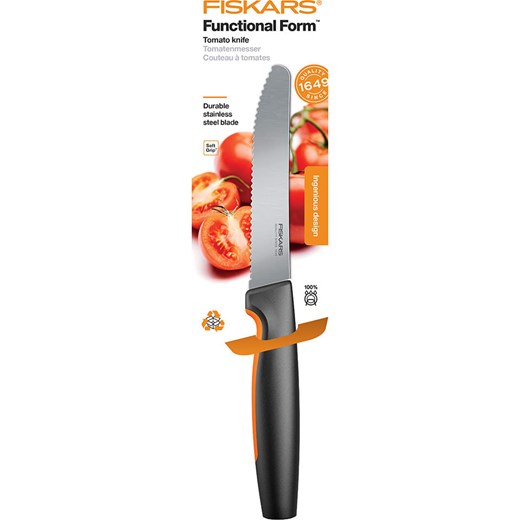 Fiskars Nóż &quot;Functional Form&quot; w kolorze srebrno-czarnym do pomidorów - dł. 29,5 cm ze sklepu Limango Polska w kategorii Noże kuchenne - zdjęcie 178072759