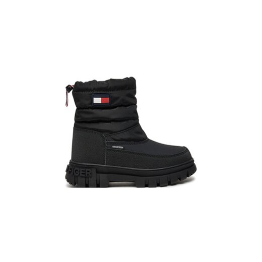 Tommy Hilfiger Śniegowce Fur Boot T3X5-33715-1695 M Czarny ze sklepu MODIVO w kategorii Buty zimowe dziecięce - zdjęcie 178074629