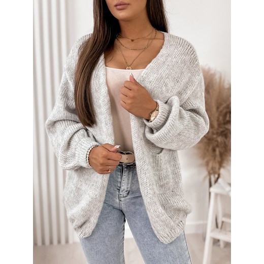 kardigan alice szary one size ze sklepu UBRA w kategorii Swetry damskie - zdjęcie 178075778