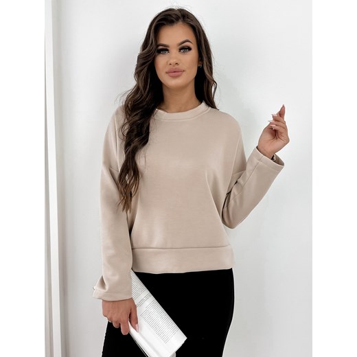 bluza olante beżowa one size ze sklepu UBRA w kategorii Bluzy damskie - zdjęcie 178075997