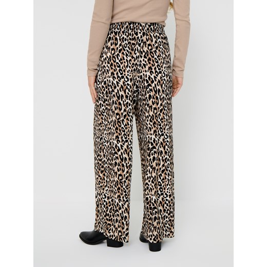 Sinsay - Spodnie wide leg w panterkę - wielobarwny Sinsay L Sinsay