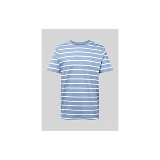 T-shirt z prążkowanym okrągłym dekoltem ze sklepu Peek&Cloppenburg  w kategorii T-shirty męskie - zdjęcie 178077016