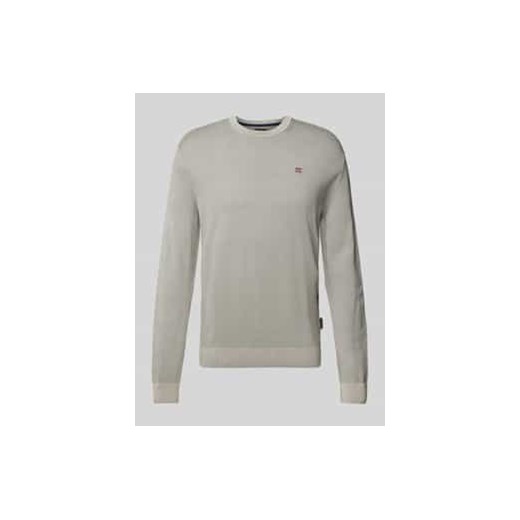 Sweter z dzianiny z wyhaftowanym logo model ‘DROZ’ ze sklepu Peek&Cloppenburg  w kategorii Swetry męskie - zdjęcie 178077196