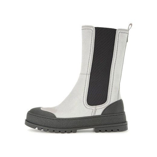 Gabor Skórzane sztyblety w kolorze biało-antracytowym Gabor 42 promocja Limango Polska