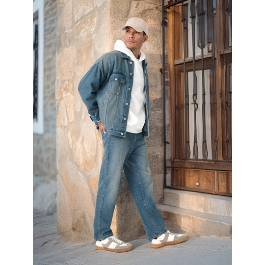 Sinsay - Jeansy loose fit - turkusowy Sinsay 34/34 Sinsay