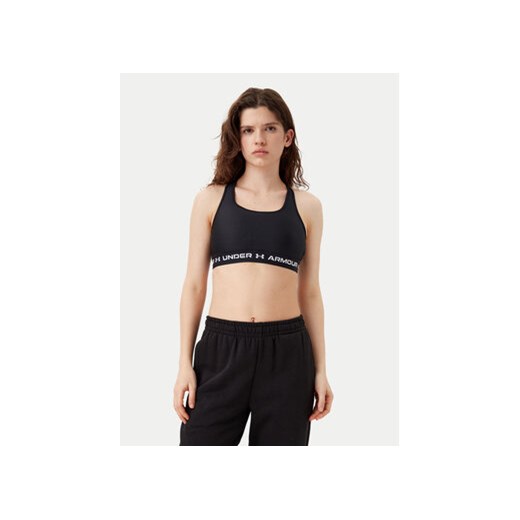 Under Armour Biustonosz sportowy Crossback Mid Bra 1361034 Czarny ze sklepu MODIVO w kategorii Biustonosze - zdjęcie 178082298