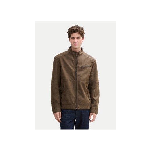 Tom Tailor Kurtka z imitacji skóry 1044633 Brązowy Regular Fit ze sklepu MODIVO w kategorii Kurtki męskie - zdjęcie 178082627