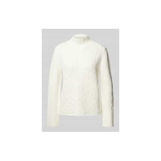 Sweter z dzianiny z prążkowanymi wykończeniami ze sklepu Peek&Cloppenburg  w kategorii Swetry damskie - zdjęcie 178082955